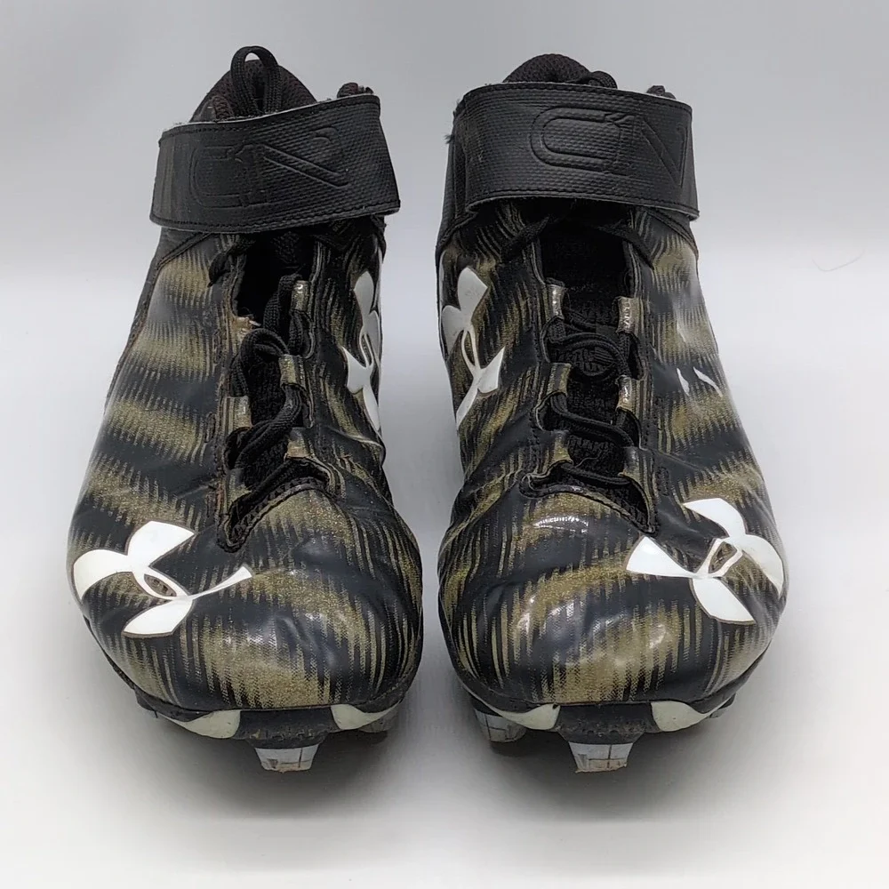 Under Armour Shoes‎ Mens C1N Green Black 13E Football Cleats Mid Top 1275483-001